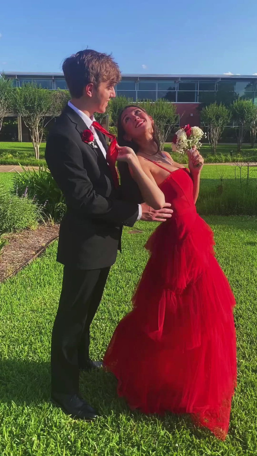 Straps Black Tulle Ruffled Long Maxi Dress