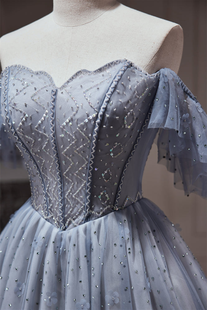 corset princess dress Embroidered Sweetheart Ball Gown by Petite Adele PQ1026 2XL / Lilac
