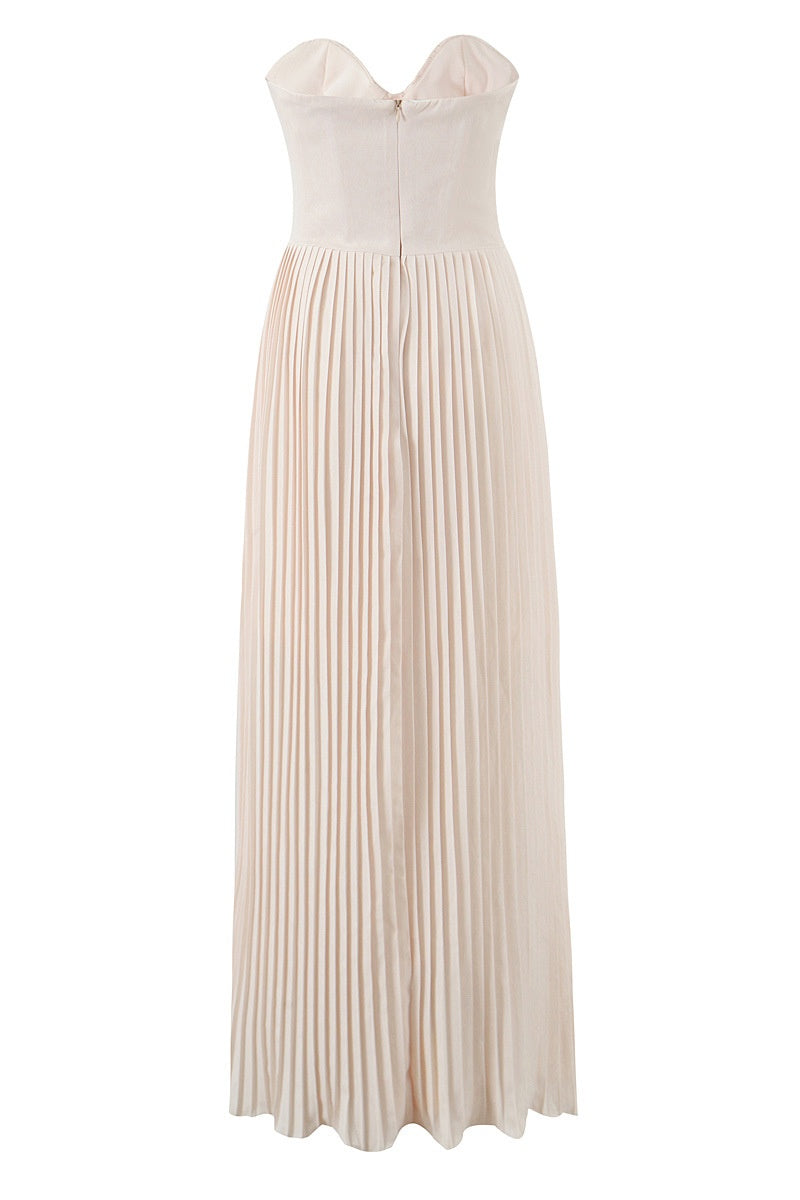 knee length dresses for ladies Baltic Born Womens Sandra Pleated Maxi Dress | Black main image 1