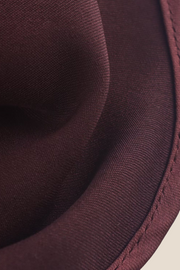 High Neck Burgundy Open Back Long Dress