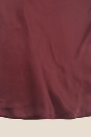 High Neck Burgundy Open Back Long Dress