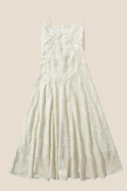 Spaghetti Straps Lavender Lace A-line Long Dress