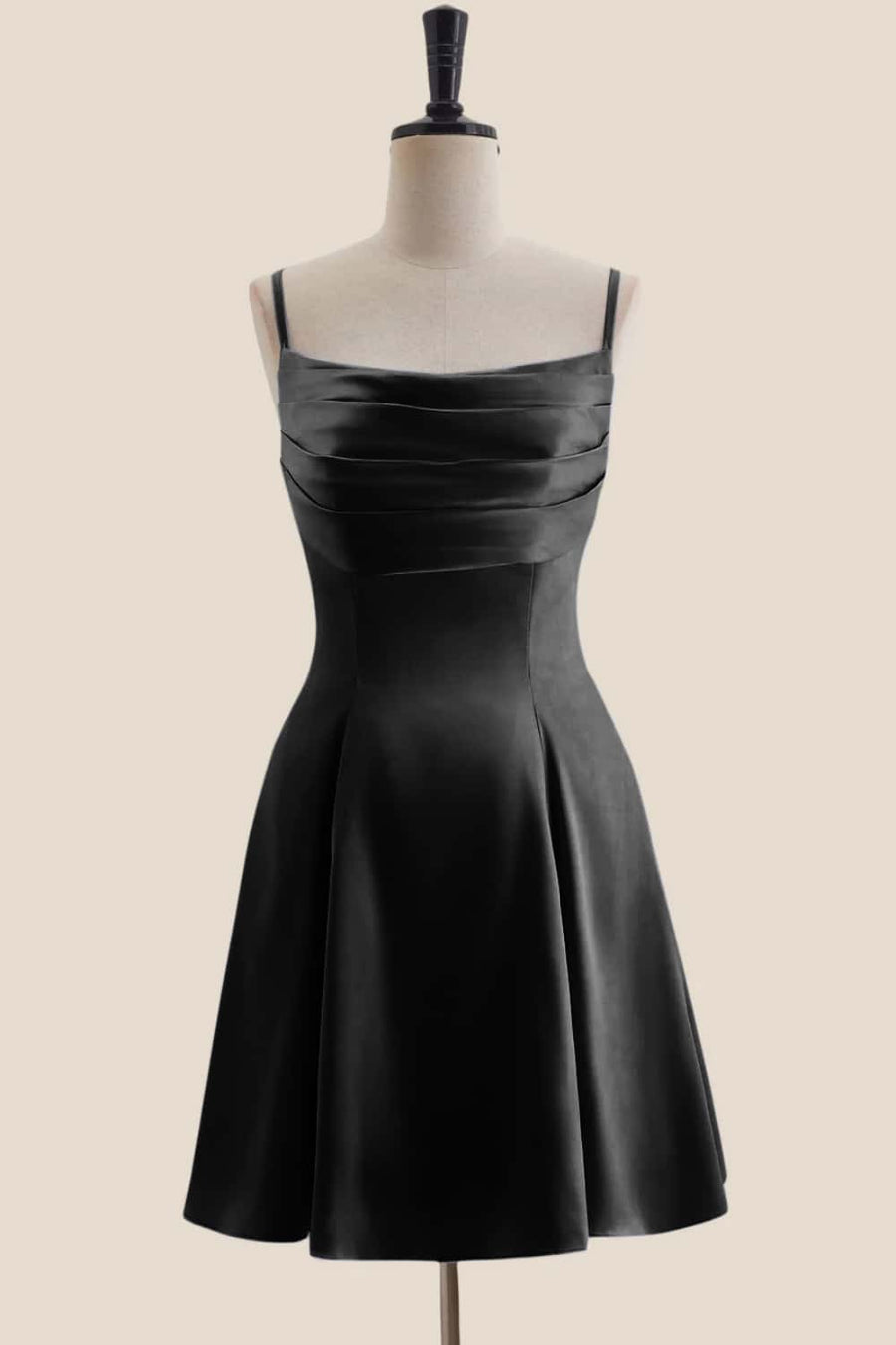 Lavender Cowl Neck Short Dress with Back Bow