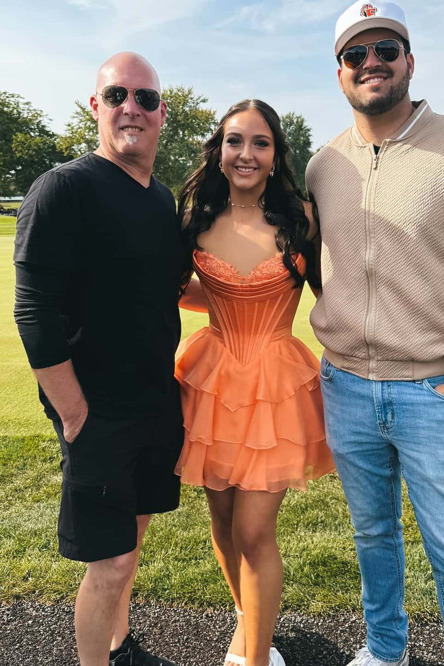 Sweetheart Fuchsia Corset A-line Chiffon Short Homecoming Dress