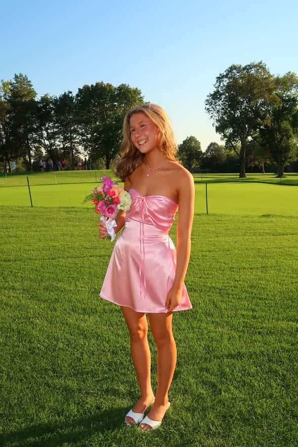 Halter Pink Back Tie A-line Short Dress Ohmollydress Halter Pink Back Tie A-line Short Dress Ohmollydress
