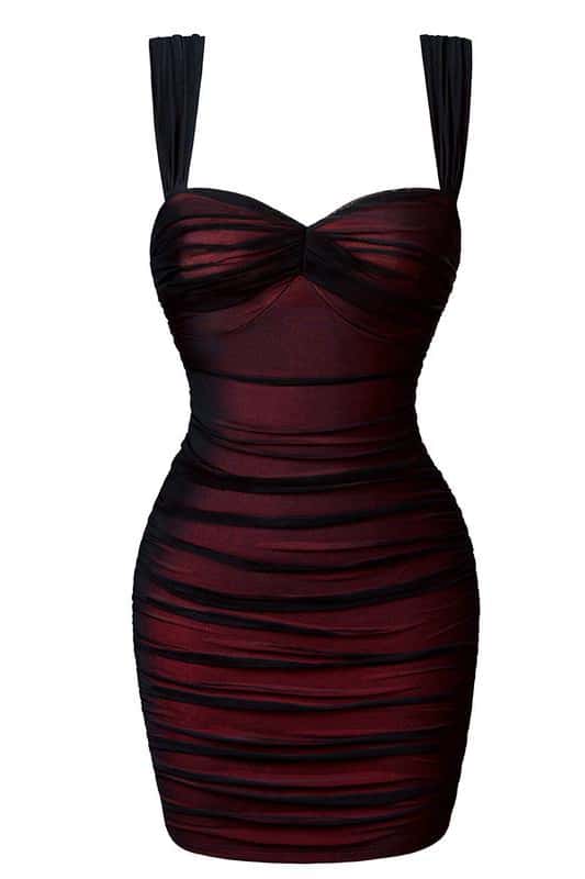 Pink Ruched Tight Dress