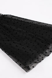 Flare Long Sleeves Black Swing Dress