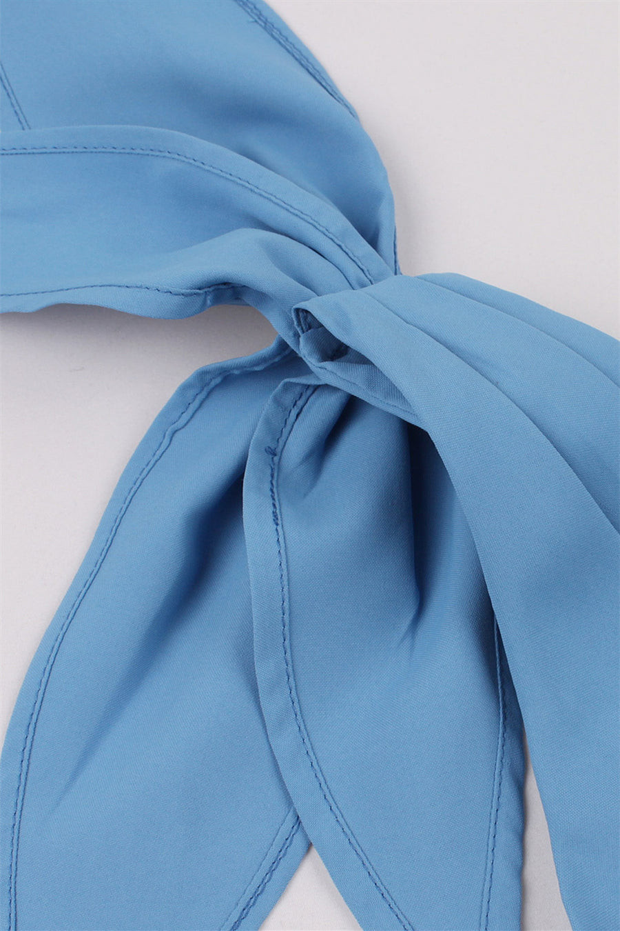 Tie Shoulder Blue Swing Swing Dress