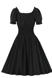 BlackSmoked Wasit Off the Shoulder Dress