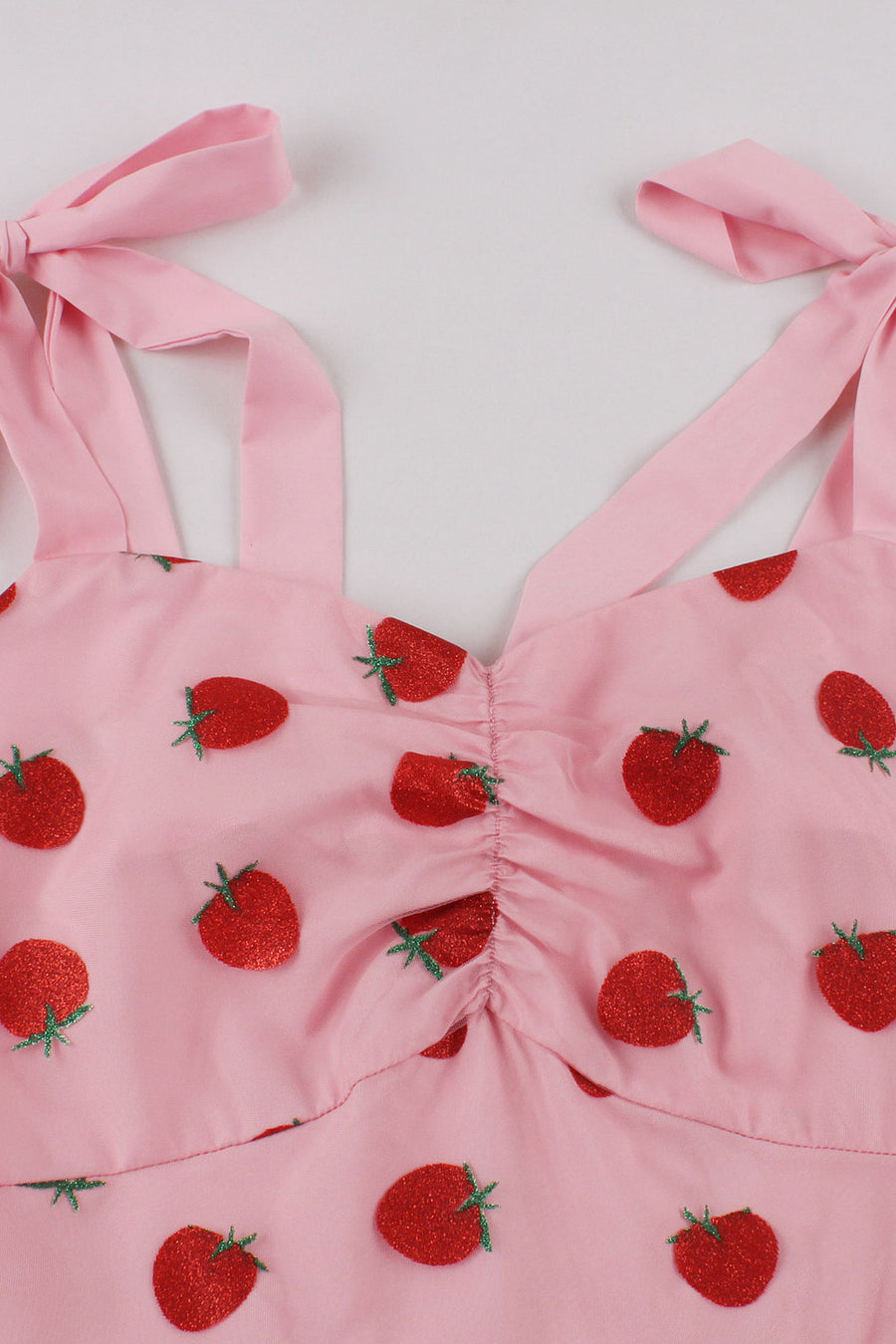 Strawberry Pink Sweet A-line Short Dress