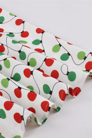 Red and Green Polk Dots A-line Short Dress