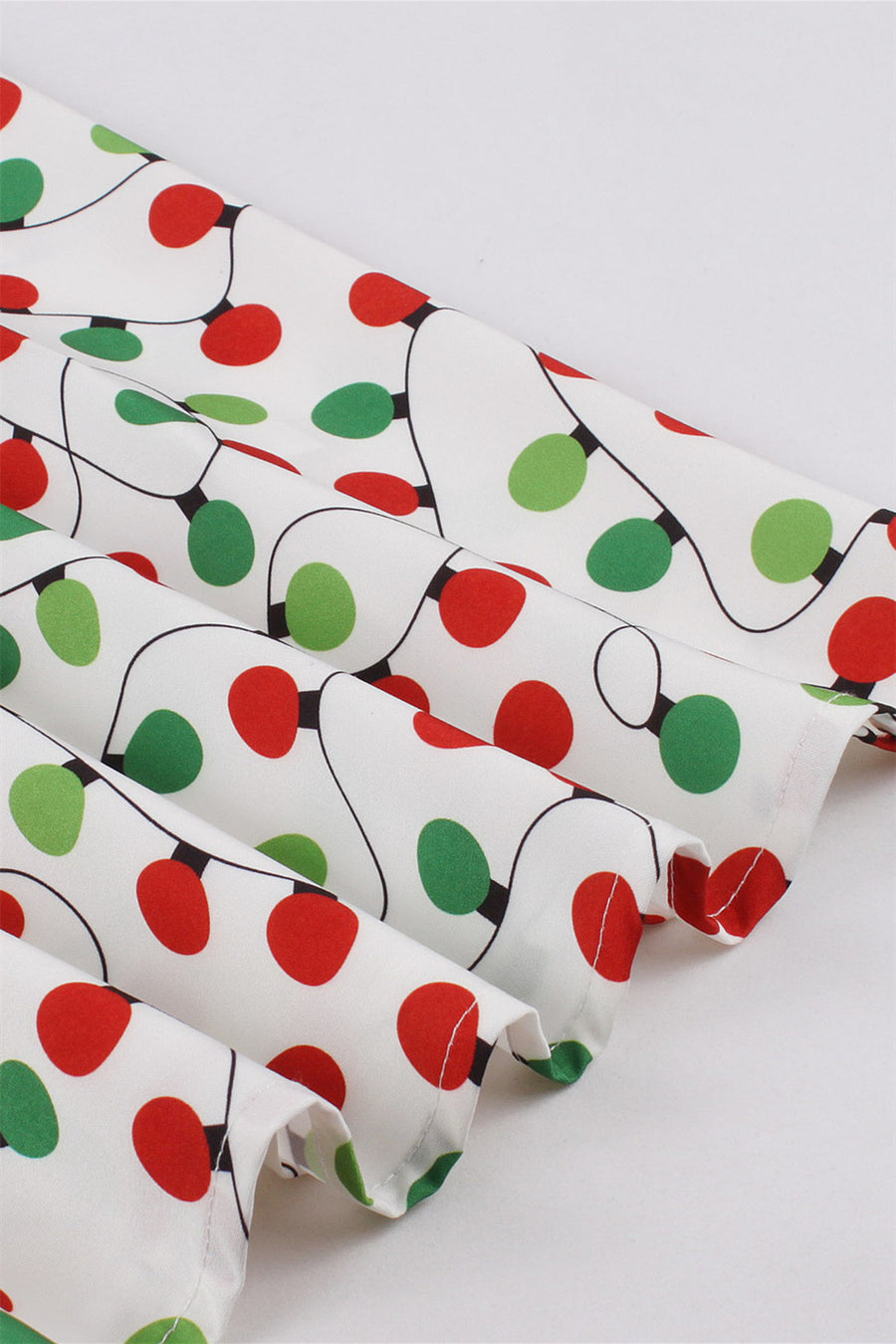 Red and Green Polk Dots A-line Short Dress