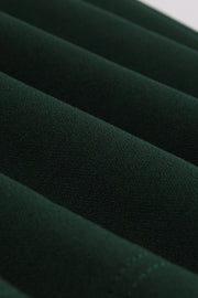 Green V Neck A-line Short Dress with Short Sleeves