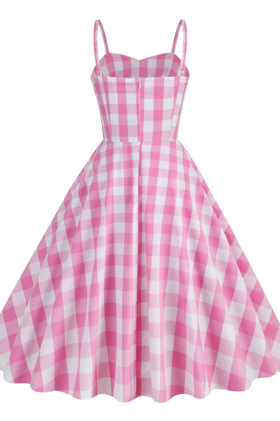 Straps Pink Plaid Barbie Dress