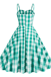 Straps Green Plaid Barbie Dress