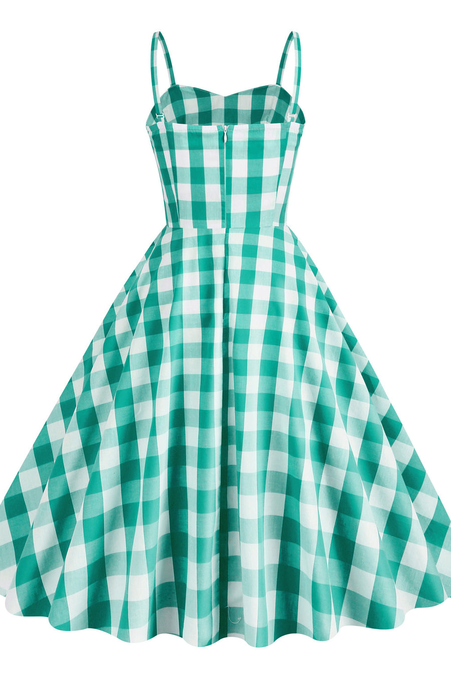 Straps Green Plaid Barbie Dress