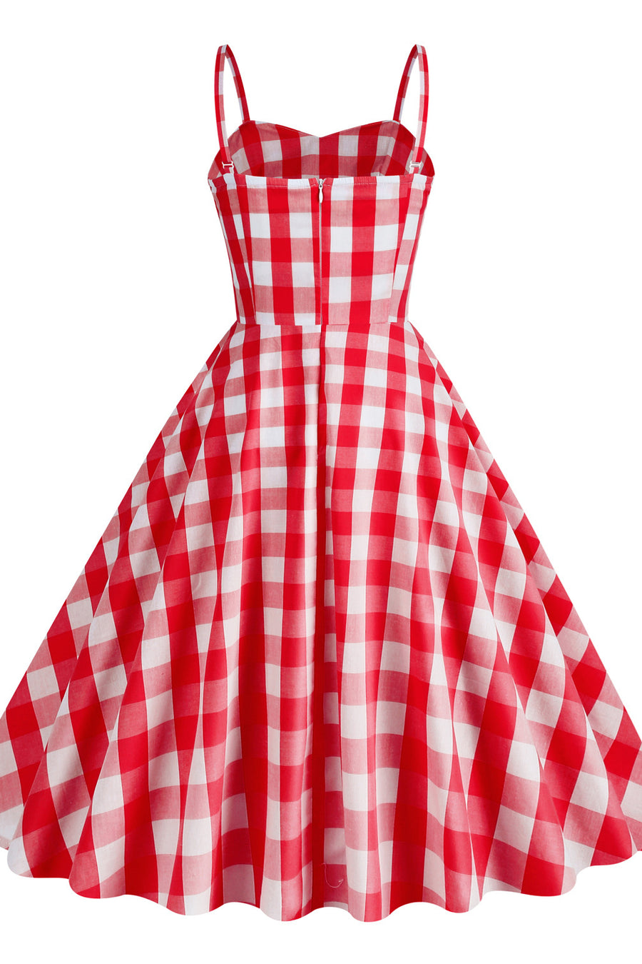 Straps Red Plaid Barbie Dress