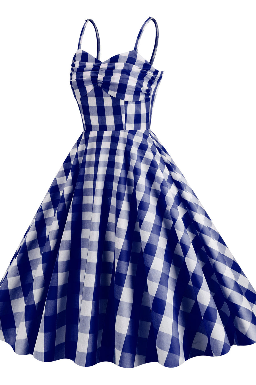 Straps Royal Blue Plaid Barbie Dress