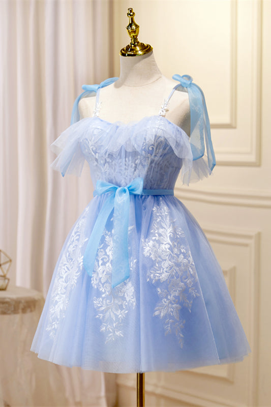 sky blue short dress Myers Tiered Midi Dress - Blue & Pink Floral main image 0