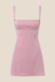 Square Neck Black A-line Party Dress