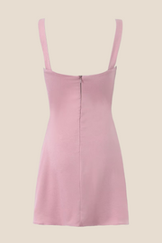 Square Neck Black A-line Party Dress