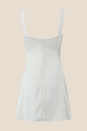 Square Neck Black A-line Party Dress