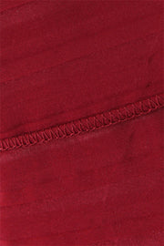 Strapless Burgundy Pleated A-line Long Dress