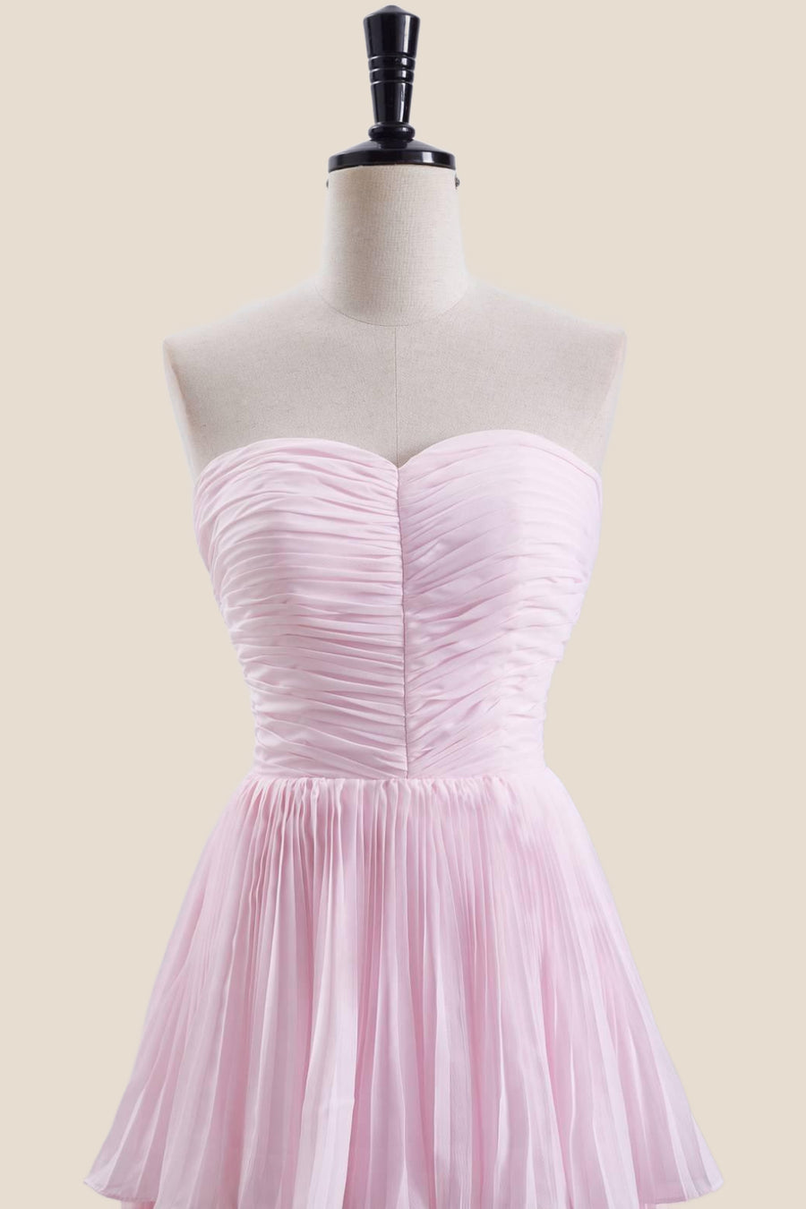 Strapless Sage Pleated Tiered Long Party Dress