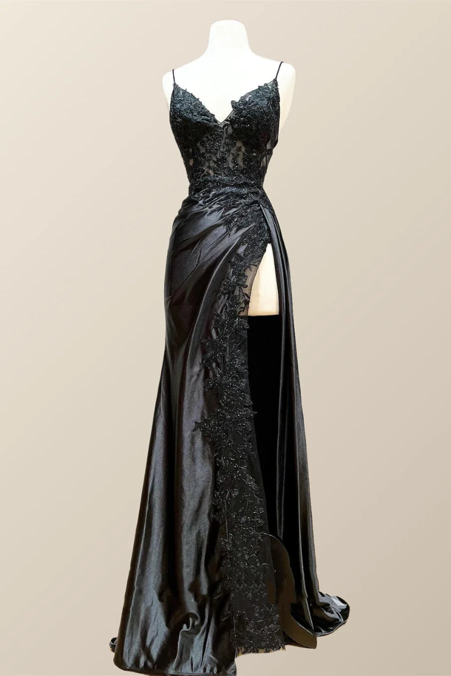 Blue Appliques Mermaid Long Formal Dress