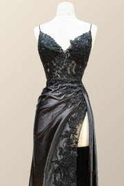 Blue Appliques Mermaid Long Formal Dress