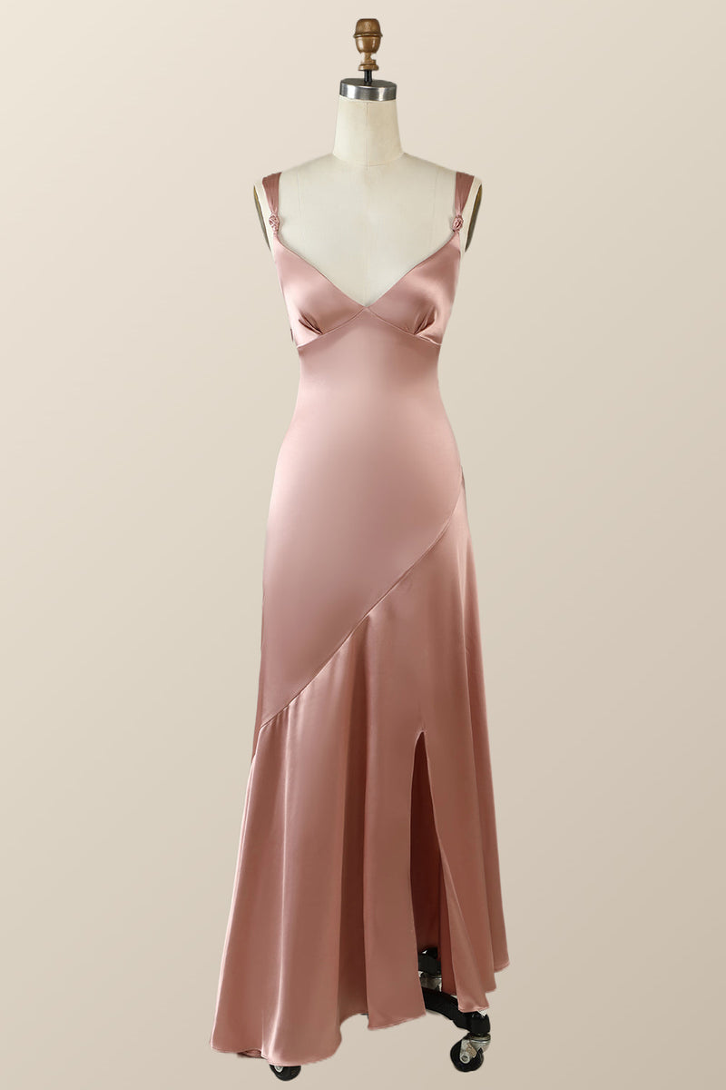 silk slip bridesmaid dresses One Size (S to XL) / Gold main image 1