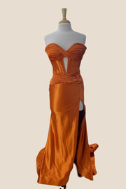 Sweetheart Red Ruched Mermaid Long Dress