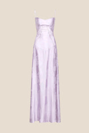 Dreamy Purple Straps Long Dress