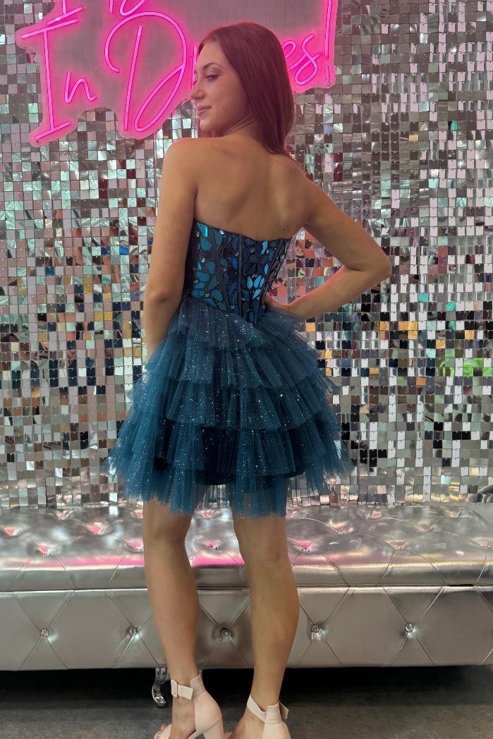 blue mirror dress Micaela mirror dress beige / Mirror dress Silver / Paris Hilton reflective  dress