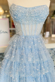 Lavender Strapless Cowl Neck Short A-line Princess Dress
