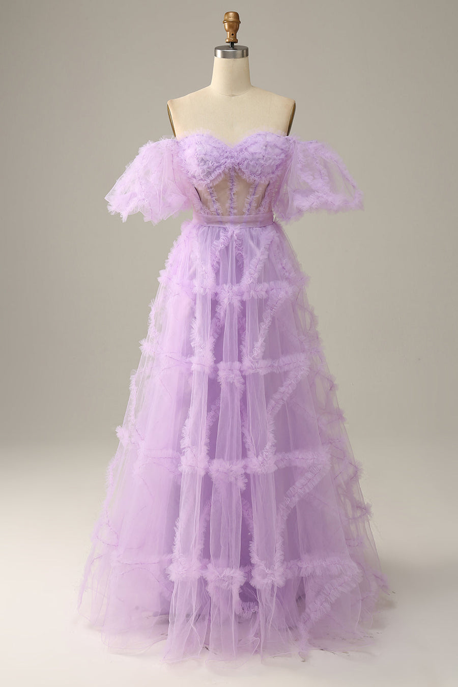 Fairytale Lavendere Off the Shoulder Princess Gown