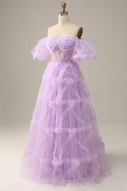 Fairytale Lavendere Off the Shoulder Princess Gown
