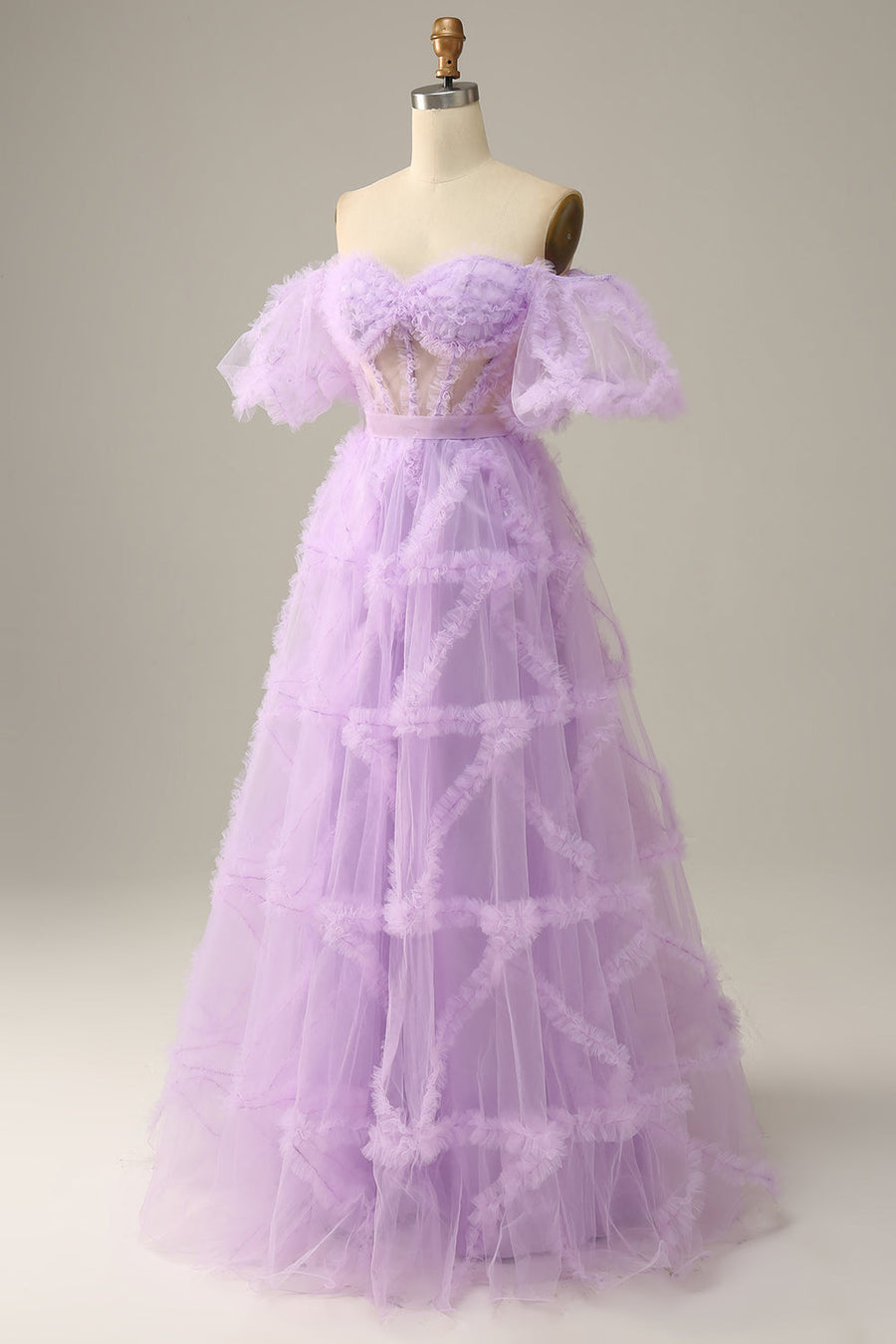 Fairytale Lavendere Off the Shoulder Princess Gown
