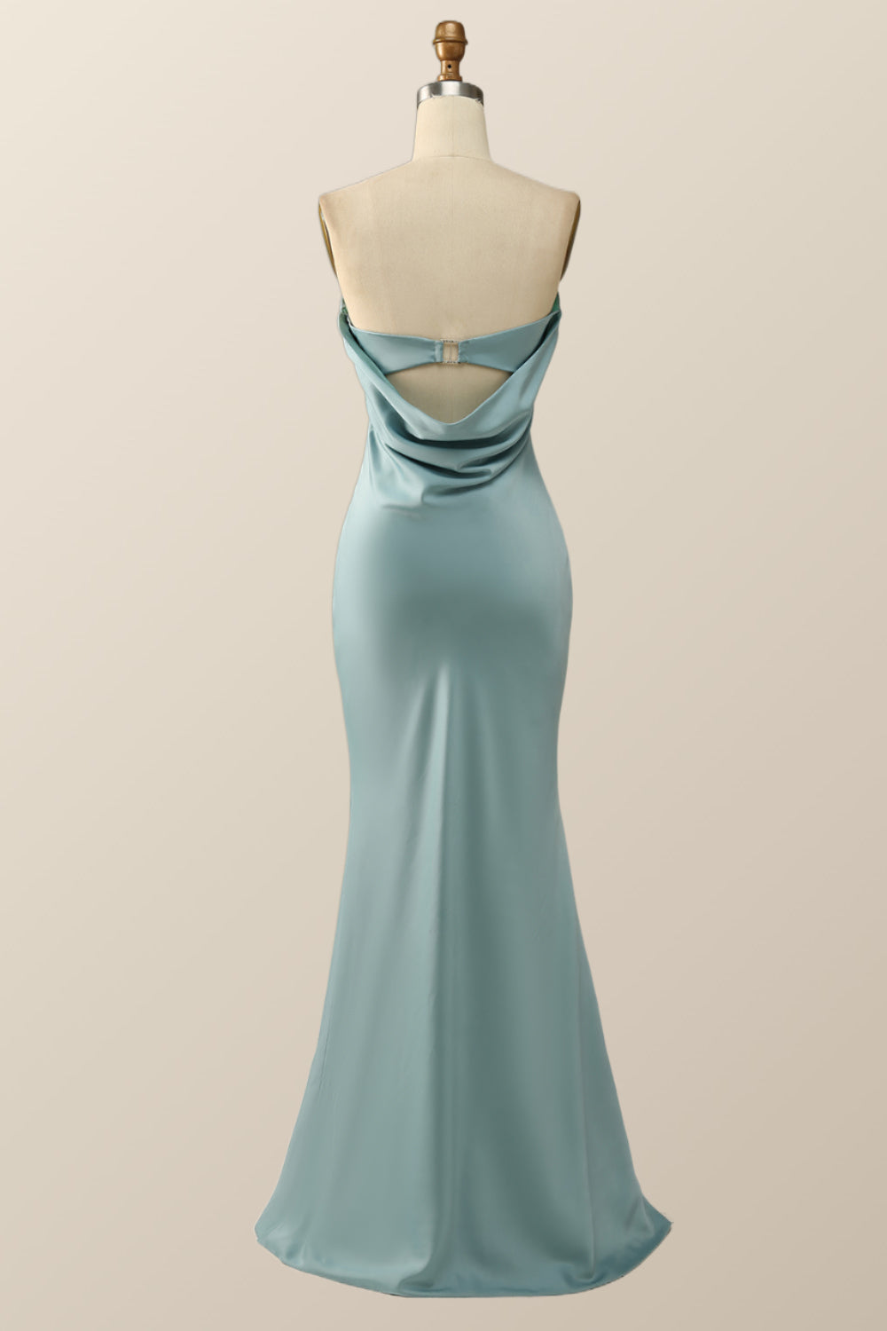 Strapless Jade Mermaid Long Dress