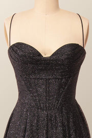 Cowl Neck Red A-line Long Formal Dress