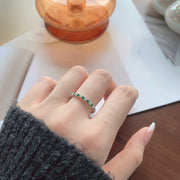 Real 925 Sterling Silver Sparkling Cocktail Ring