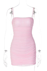 Pink Bodycon Mini Party Dress