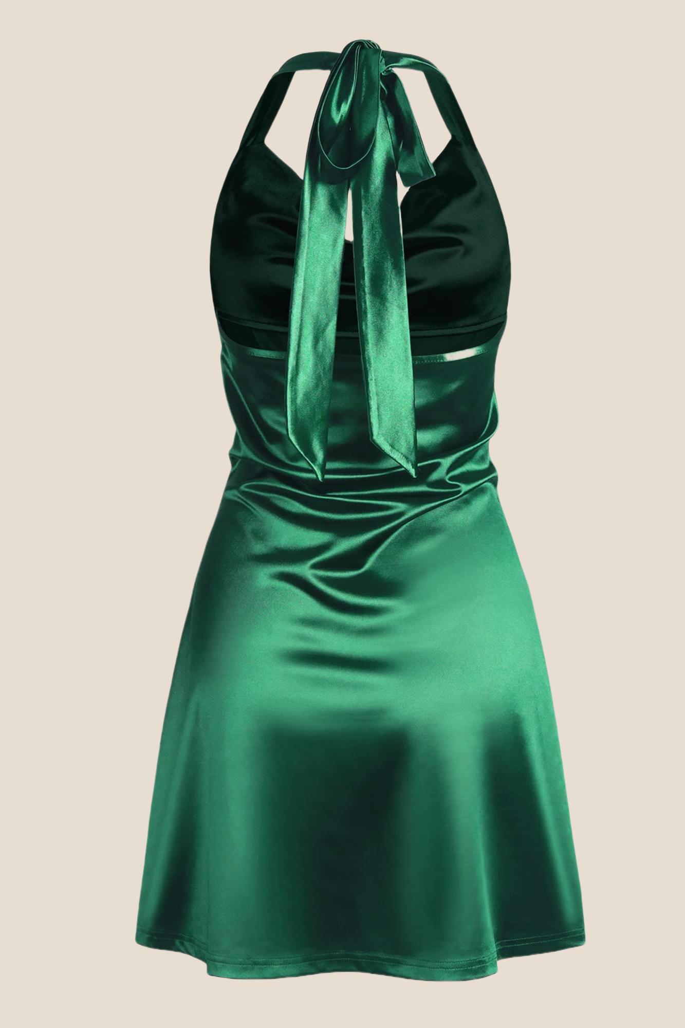 Navy Blue Cowl Neck Halter Soft Satin Mini Dress Ohmollydress Navy Blue Cowl Neck Halter Soft Satin Mini Dress Ohmollydress