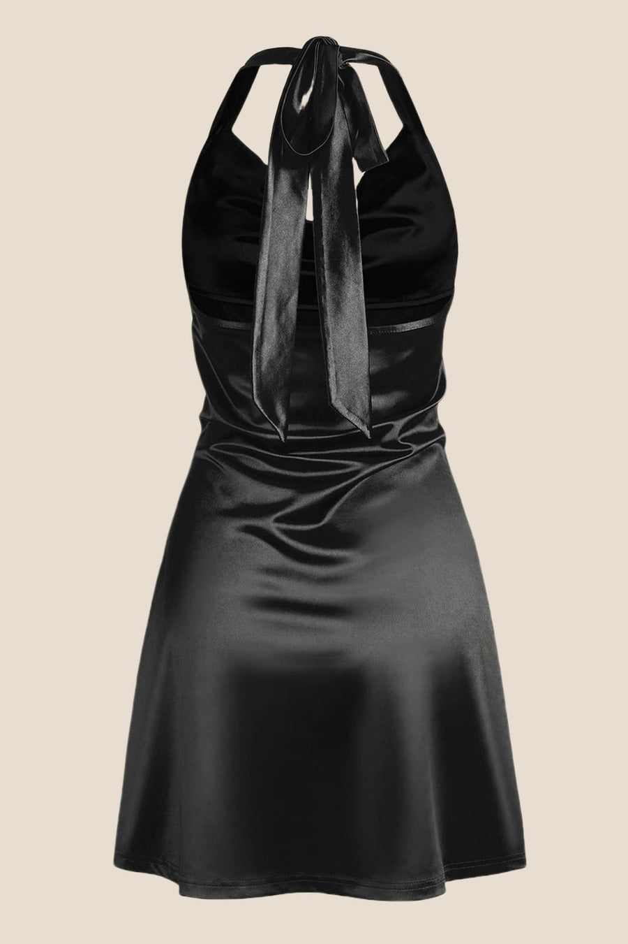 Navy Blue Cowl Neck Halter Soft Satin Mini Dress Ohmollydress Navy Blue Cowl Neck Halter Soft Satin Mini Dress Ohmollydress