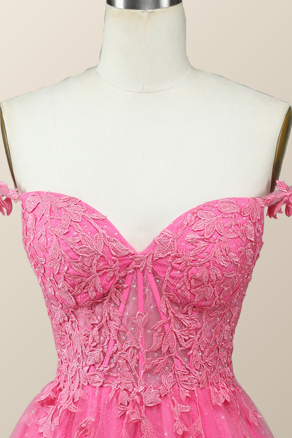 Hot Pink Lace Dress