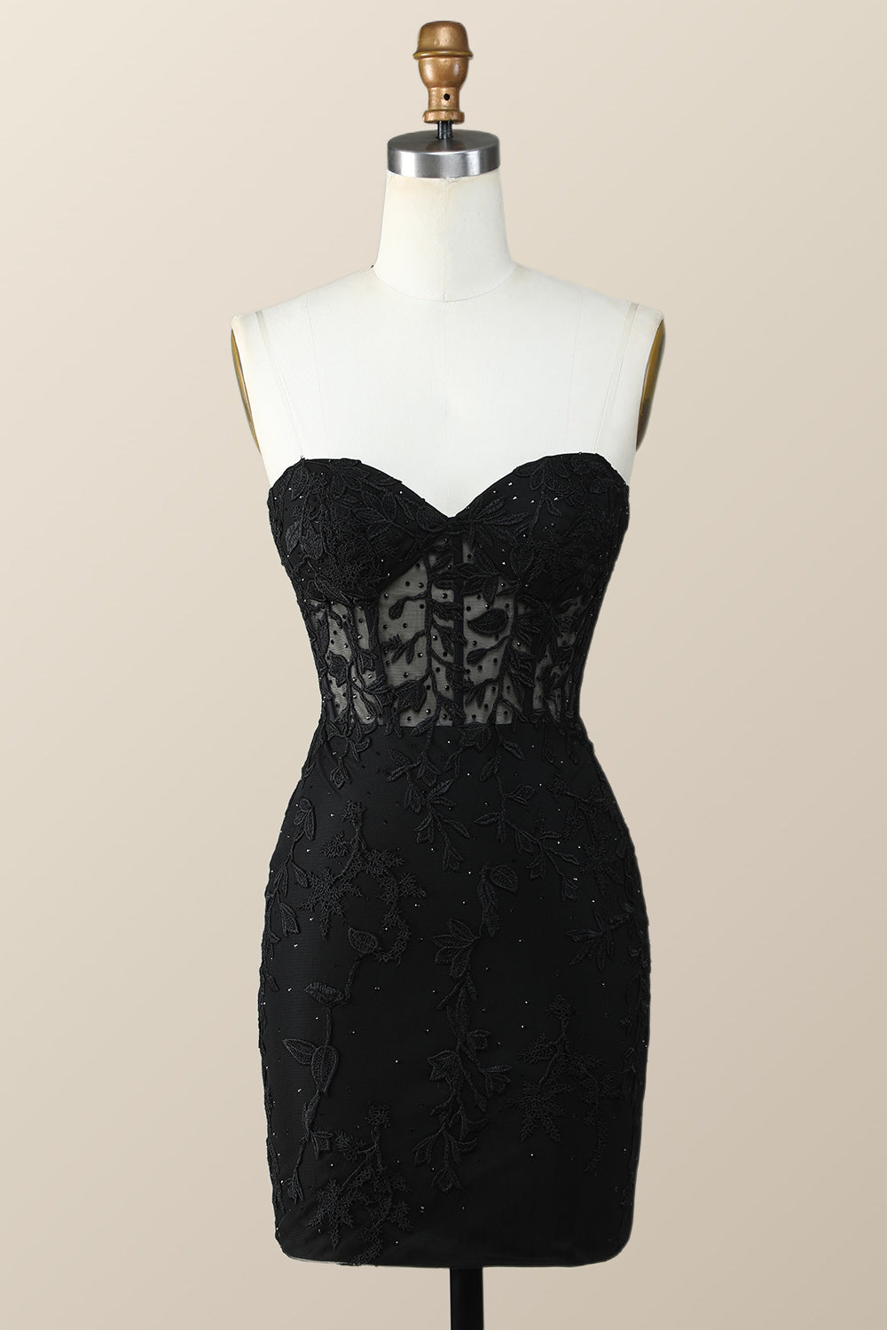 sweetheart black lace tight mini dress $ 138 . 00 $ 138 . 00 on sale