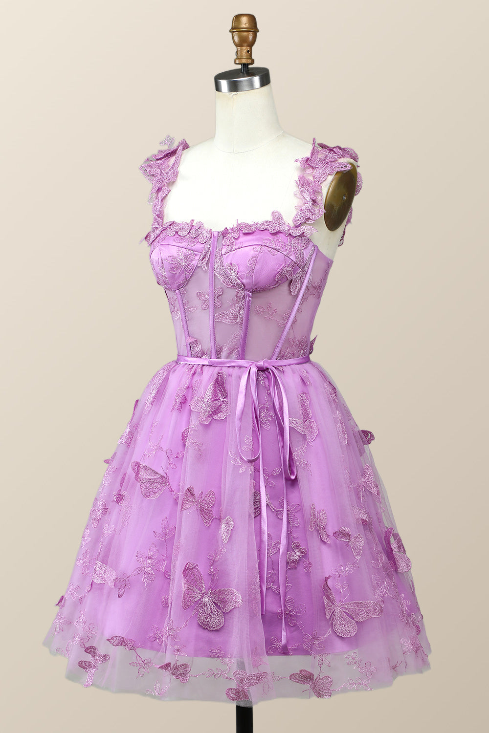 Tulle Sweetheart Appliques Butterfly Short Homecoming Dress Party Dress, SH268