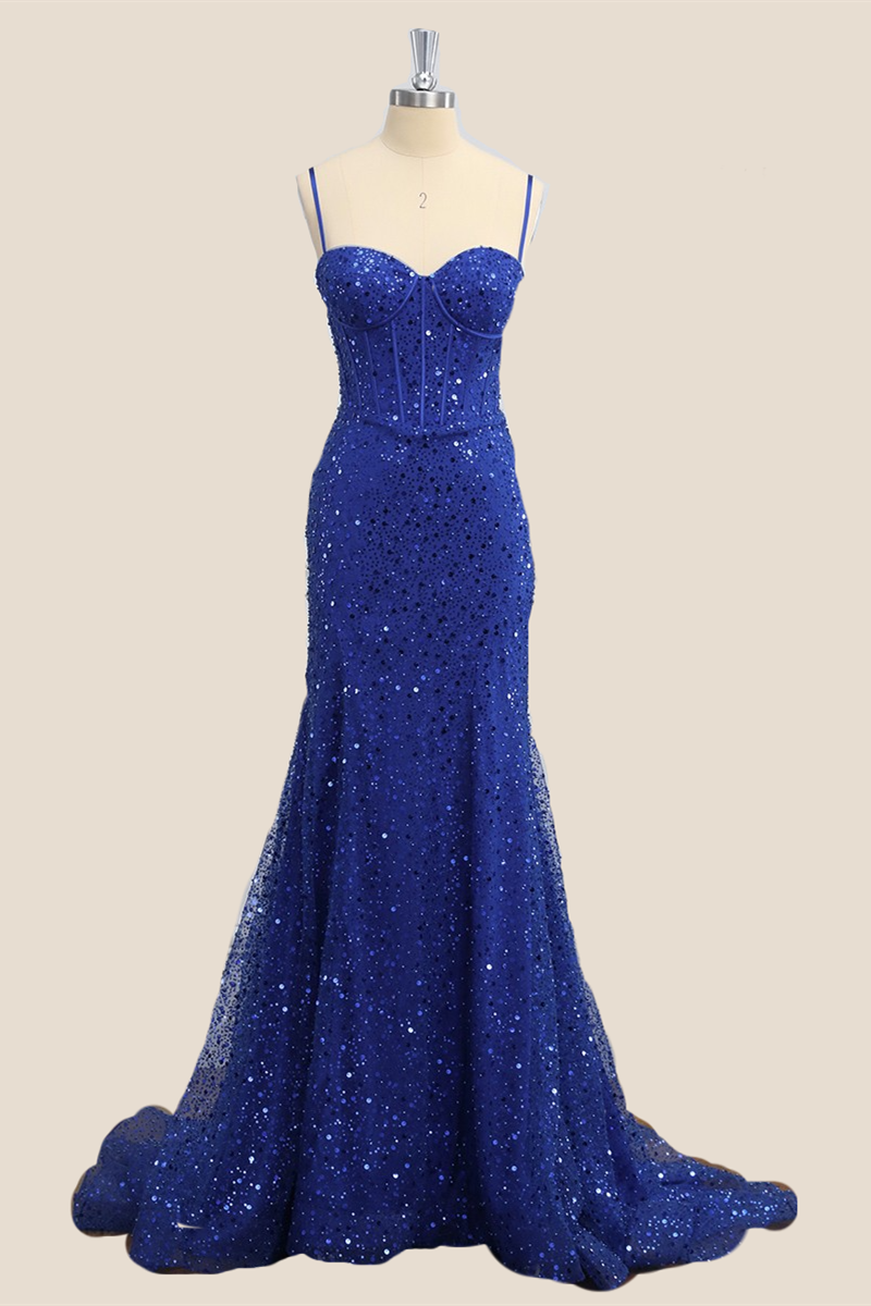royal blue sequin mermaid long formal dress $ 158 . 00 $ 158 . 00 on