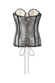 Black Lace Sweetheart Bandeau Top