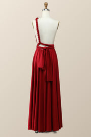 Wine Red Long Convertible Dresses